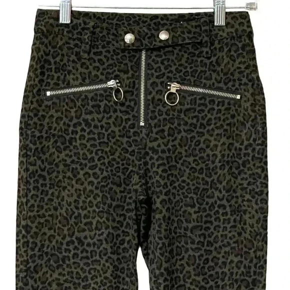 BLANKNYC Pants Women’s 27 Leopard Print Moto Skinny Biker Girl Mob Wife NWT - Picture 5 of 11